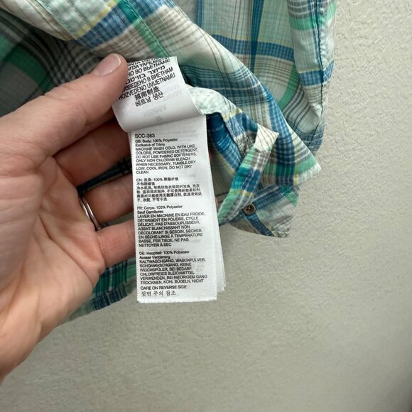 Marmot Plaid Long Sleeve Button Up Shirt w Pockets Womens size Medium - Picture 5 of 8